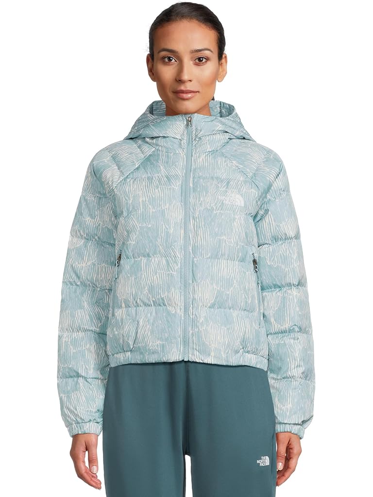 Gray The North Face Hydrenalite Down Hoodie—print
