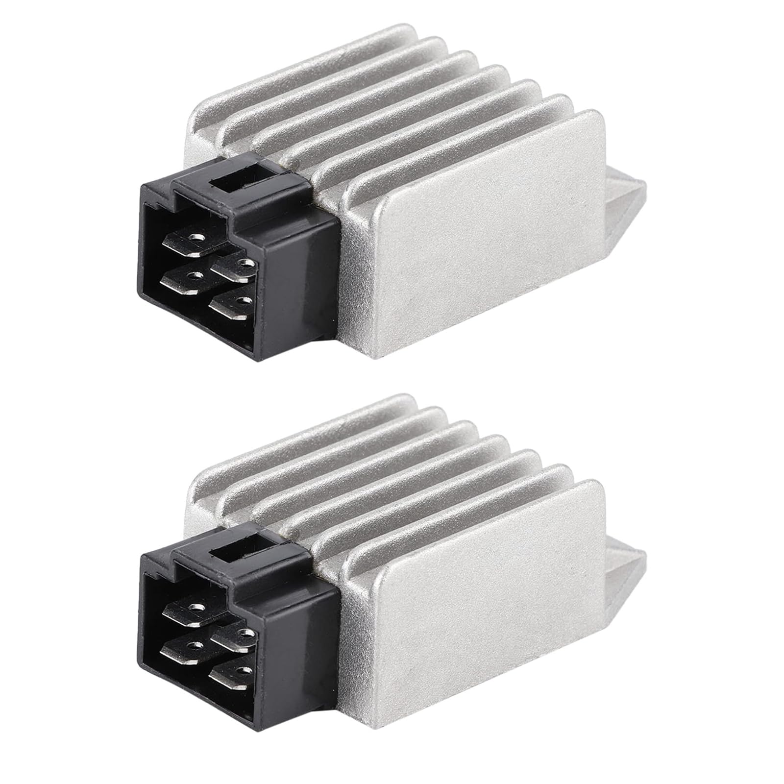 2 pezzi regolatore di tensione per moto, stabilizzatore da 12V a 4 pin, regolatore raddrizzatore, per scooter, ciclomotori, veicoli fuoristrada, go-kart, buggy con motore GY6 da 50cc a 150cc