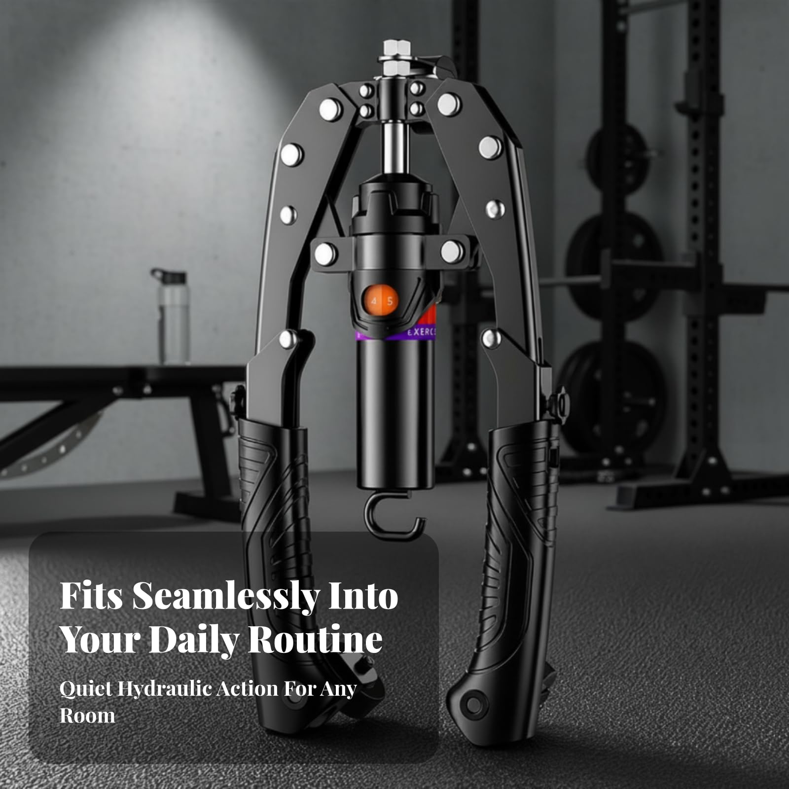 Ejercitador Brazo Hidráulico Portátil Entrenador Brazo con Resisncia Ajustable Ergonómico Hand Grip para Oficina