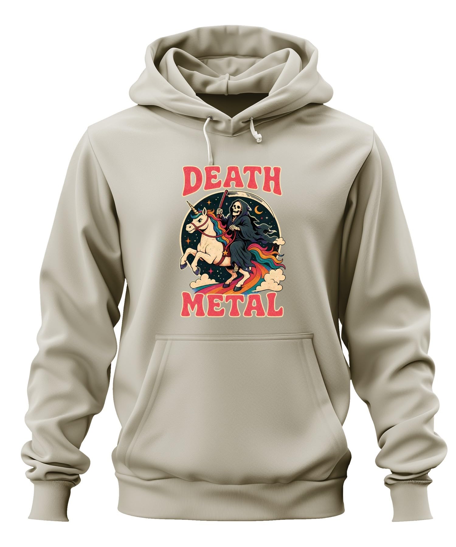 Death Metal Reaper - Felpa con cappuccio con unicorno