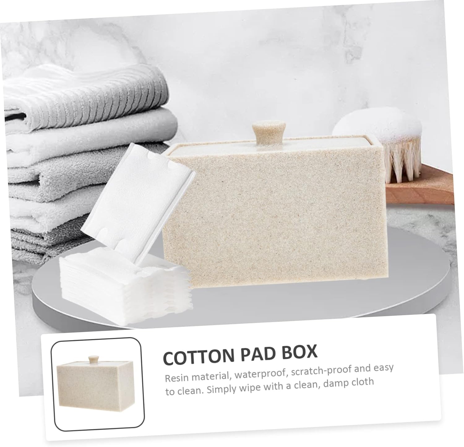 Alipis Multipurpose Storage Box Cotton Round Holder Fit for Your Bathroom Essentials