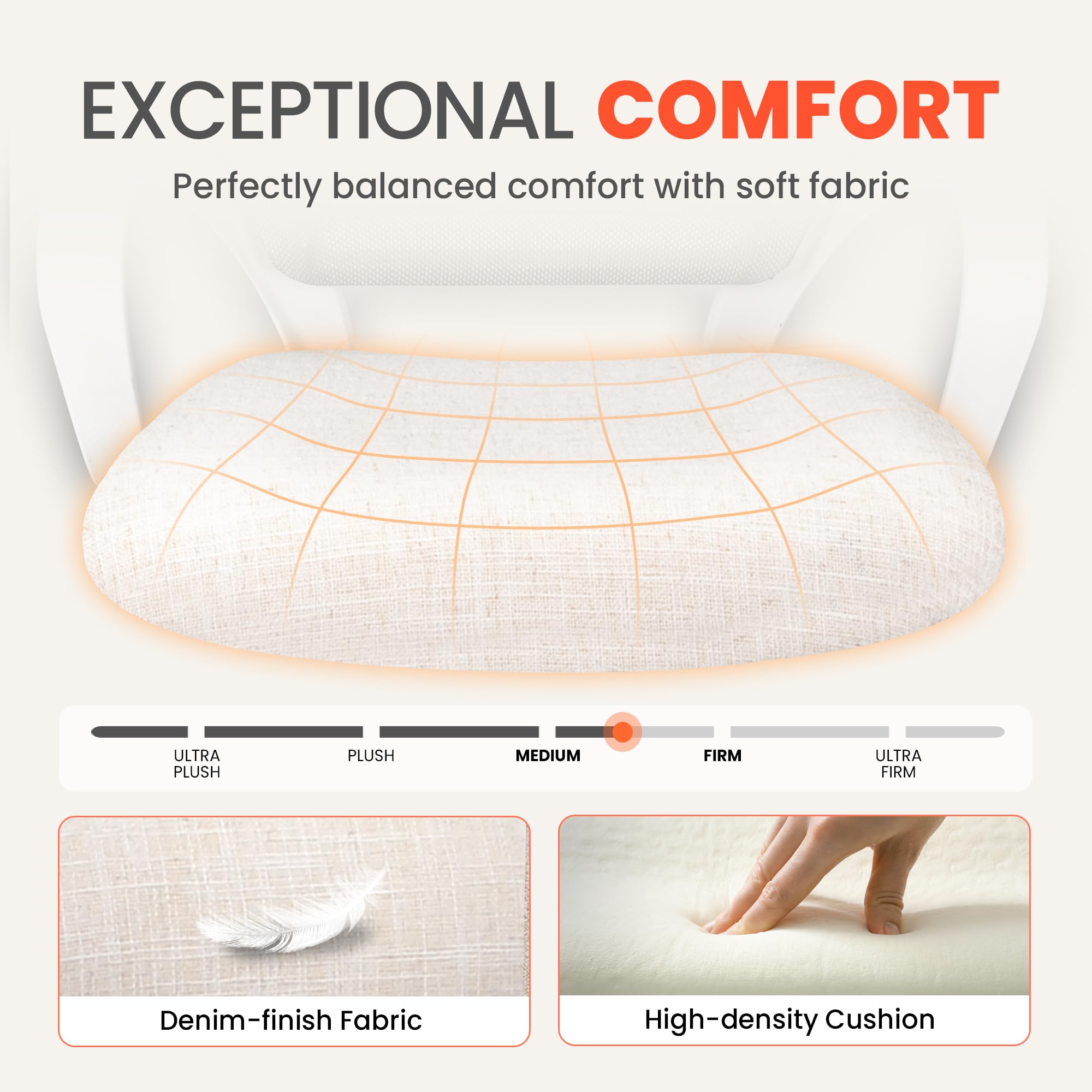 NEO Chair Office Desk Ergonomic Mesh Computer Chair with Lumbar Support Adjustable Height Swivel Rolling Wheels Comfy Mid — view 4