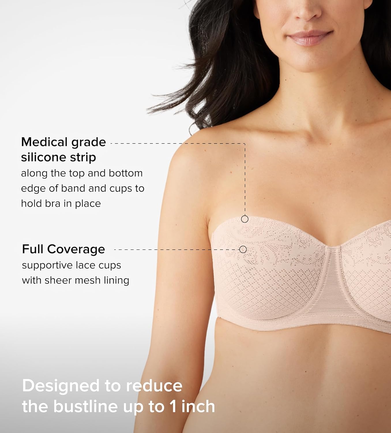 Wacoal Womens Visual Effects Strapless Minimizer Bra - Image 3