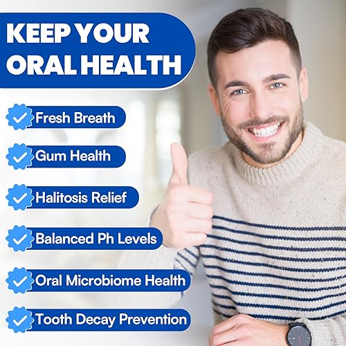 Miniatura 5 de Probióticos orales, 11 mil millones de UFC, con M18, A12, probióticos orales para el mal aliento bucal para adultos, boca seca, salud de las encías