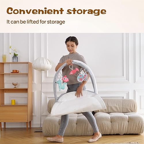 Miniatura 6 de Edredón reversible para actividades infantiles, gimnasio y tapete de juego para bebés y niños pequeños, centro de actividades de desarrollo y tapete