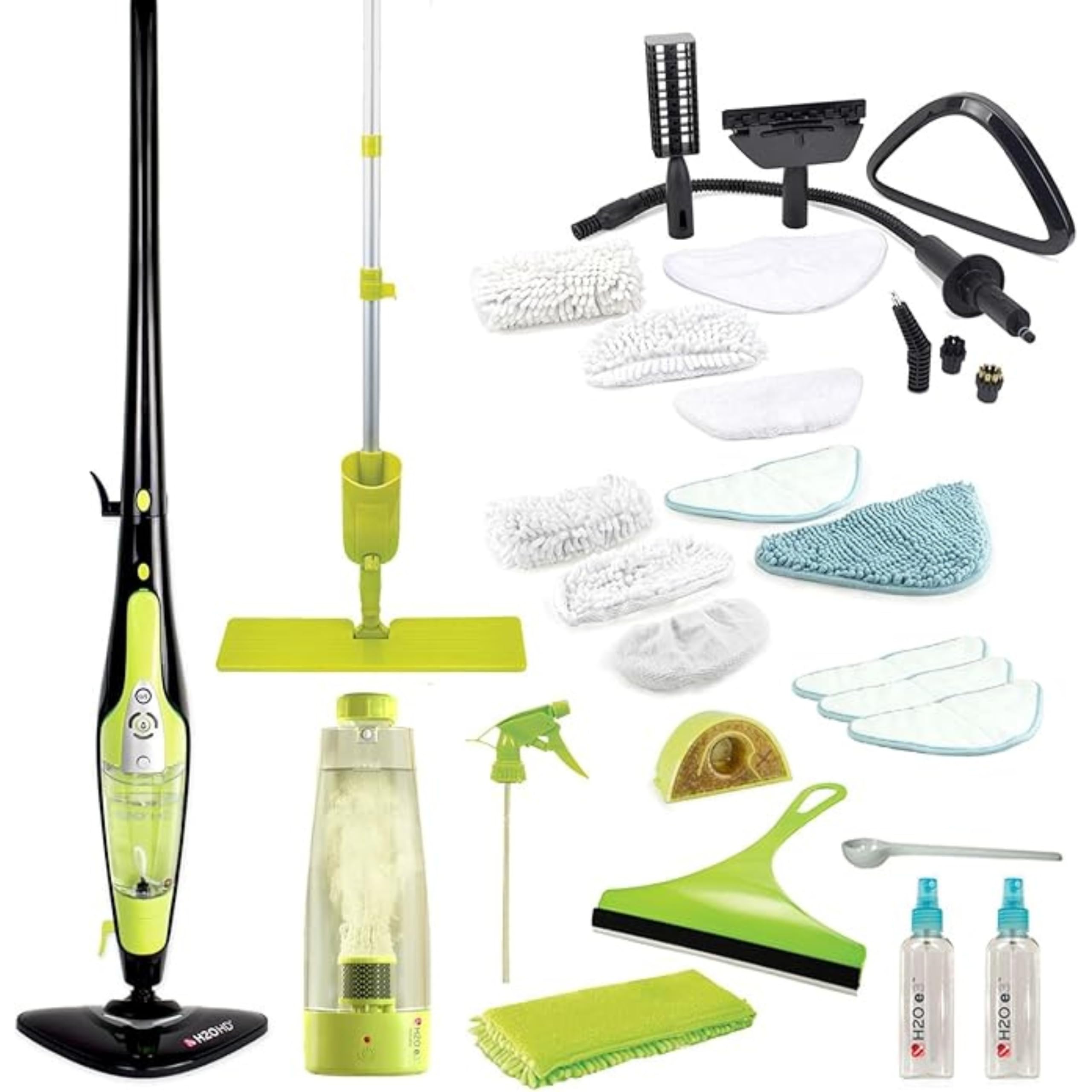 H2O HD PRO Mop Parowy 2w1 Zestaw Z Myjką Ręczną I Systemem H2O E3 – 1500W 450ml Do Podłóg Twardych Dywanów I Tapicerki