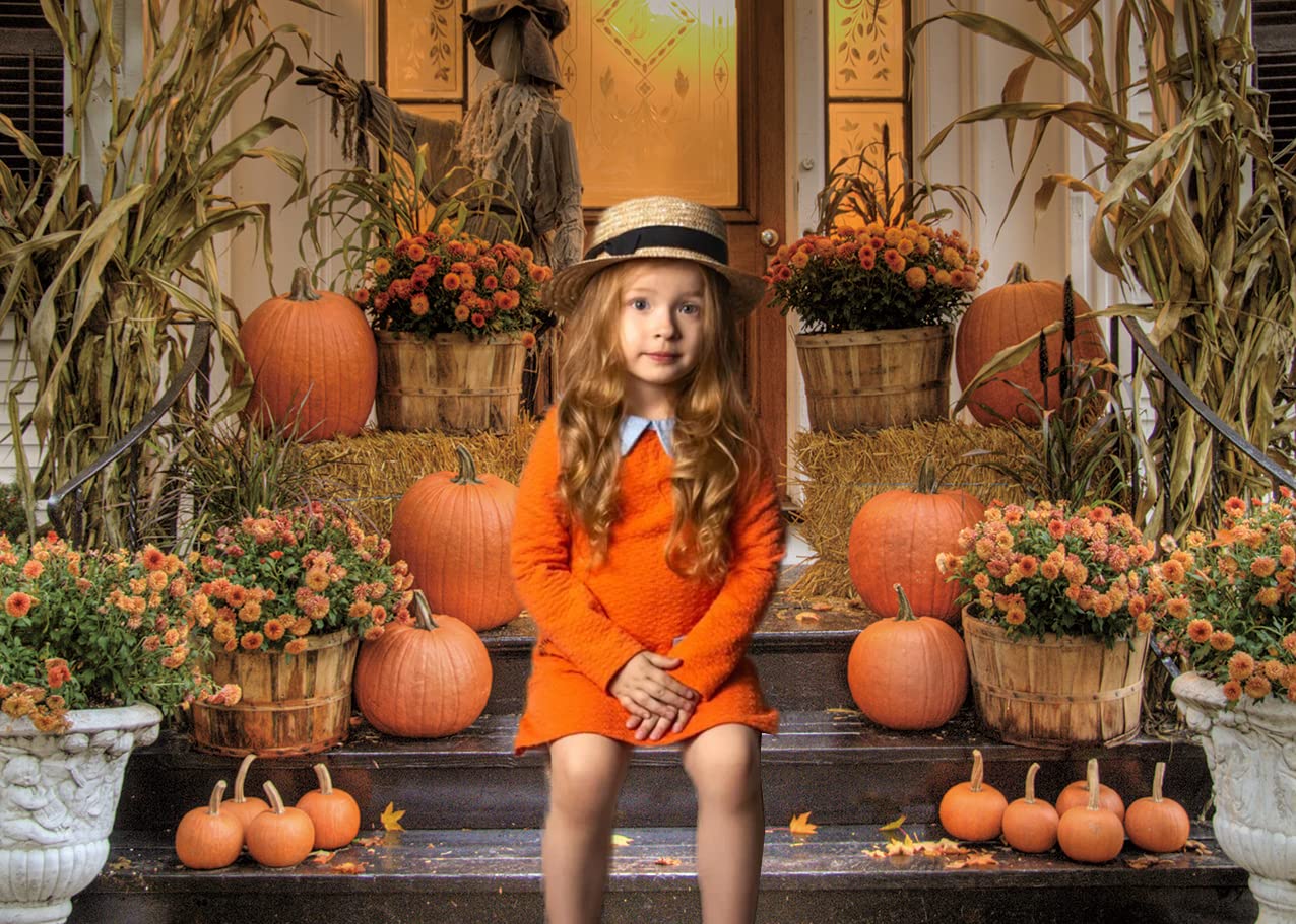 Tiamon Herbst-Fotohintergrund Mit Hunden – 185x110 Cm, Polyester, Mit Kürbis, Sonnenblumen Für Thanksgiving, Partys