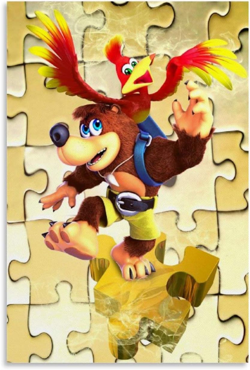 Yuhui Banjo Kazooie Puzzle Canvas Art Poster and Wall Art Picture Print Modern Family bedroom