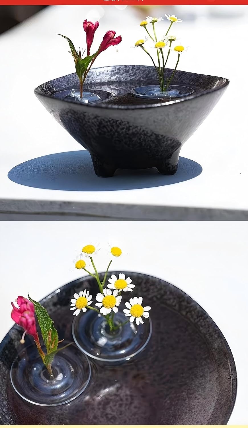 20 PCS Floating Flower Frog Set, Acrylic Floating Flower Arranger for Vase, Ikebana Flower Holder Insert, Hydroponic Flower Arrangement Disc for Centerpiece, Home Decor (10 Small + 10 Large)
