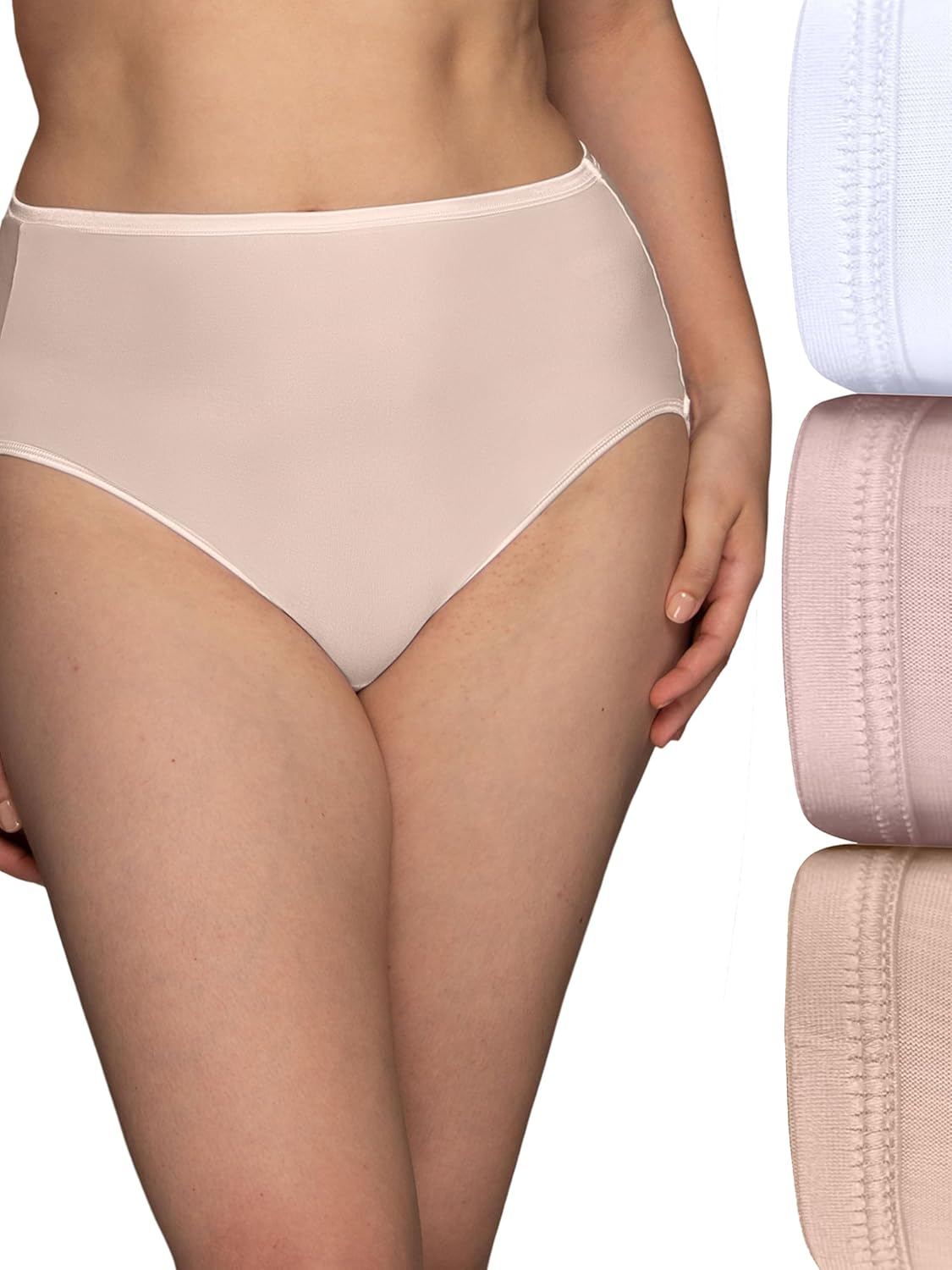 Vanity Fair Women's Illumination Brief Panties, Silky Stretch & Satin Trim