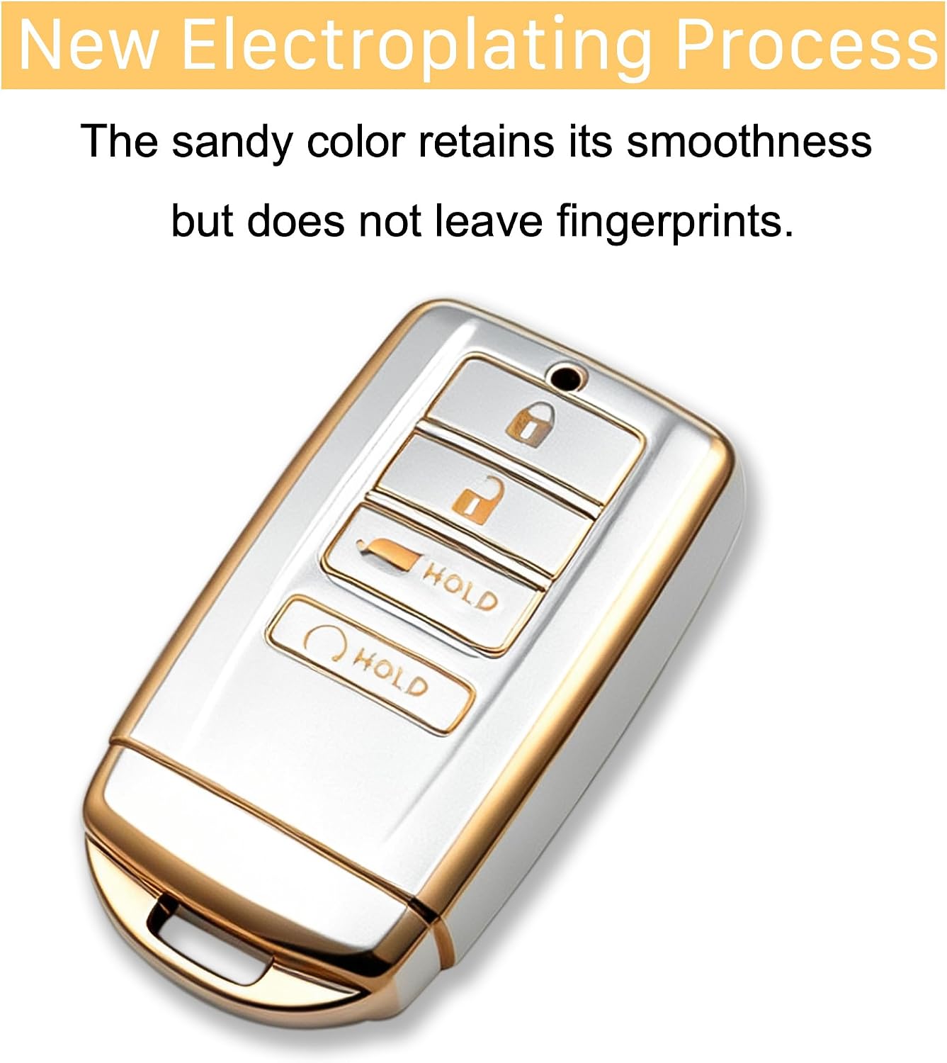 Kirsnda for Acura key fob cover case, Sand Gold image 4