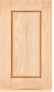 Unfinished Oak Shaker Cabinet Door, 13.25'' W X 22.5'' H