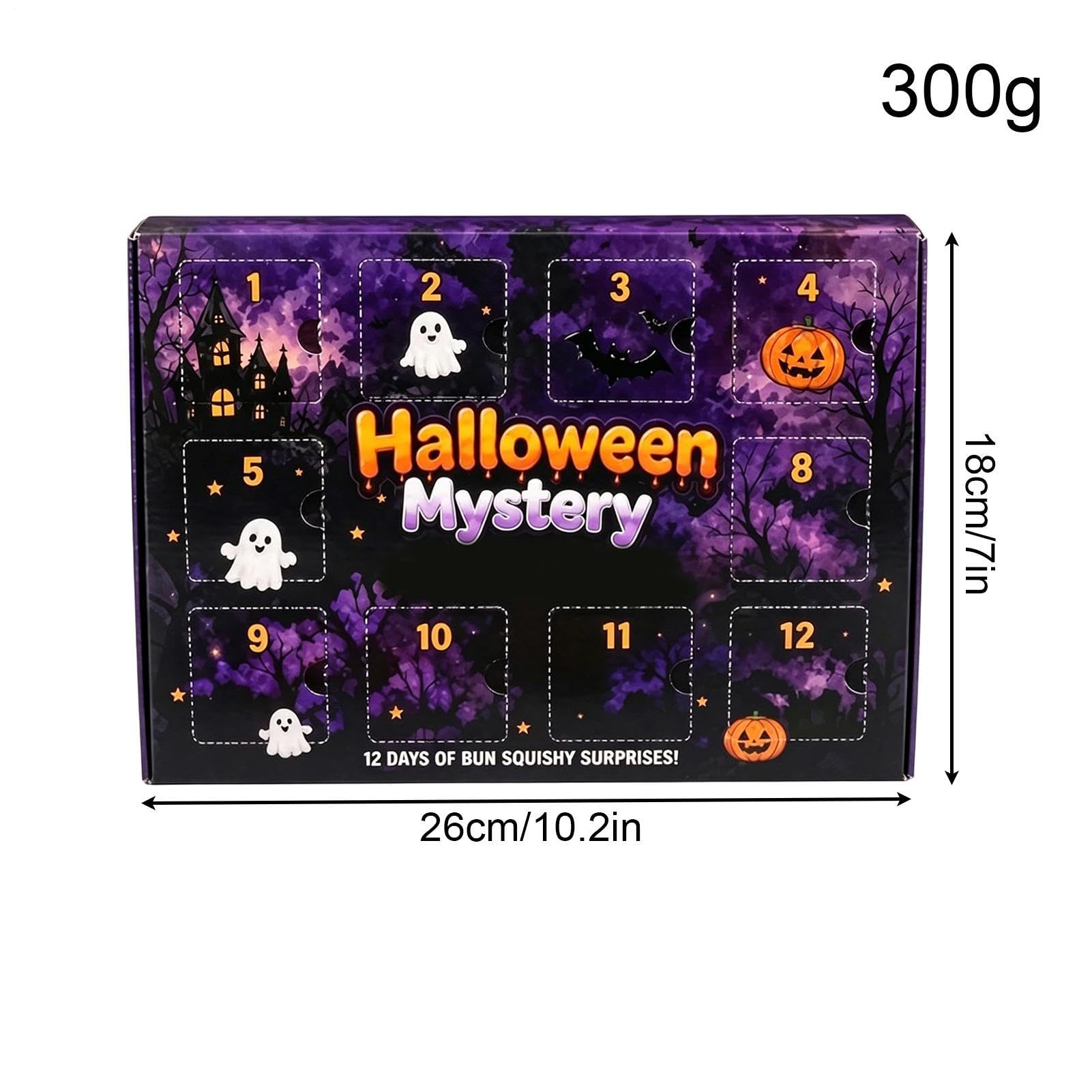 Halloween Adwentowe Gniotki 12-Dniowa Zabawna Miękka Urocza Figurka | Kalendarz Halloween Horror Dla Dzieci Chłopców Dziewczynek Przyjaciół Biur Imprez Szkoły Domu Nawiedzonego Domu