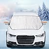 Car Windshield Snow Cover with Side Mirror Cover Winter Frost Protection for Snow, Ice, UV, Frost Wiper & Mirror Protector, Windproof Sunshade Cover for Cars, Compact SUVs - 99.6 x 49"
