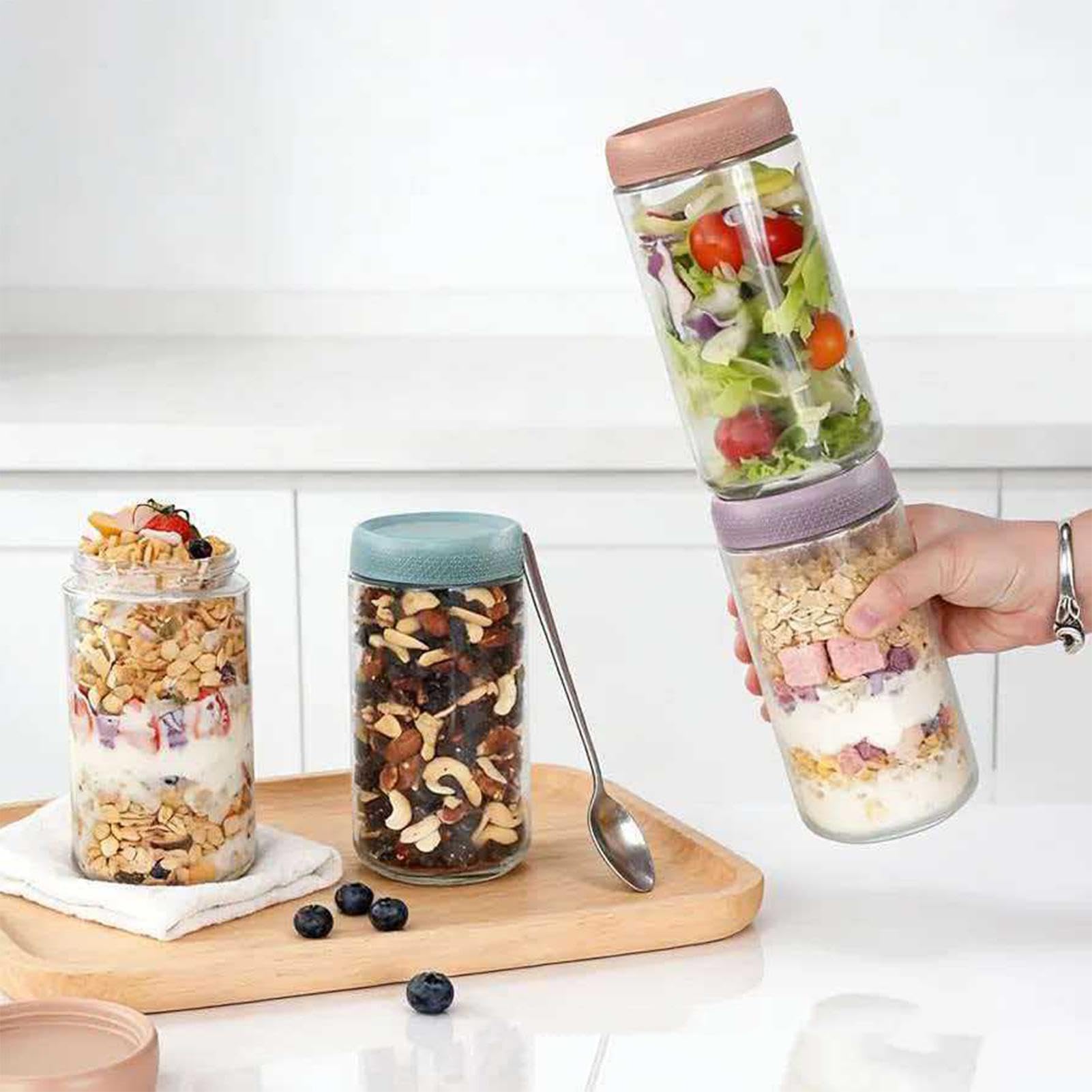 Overnight Oats 6-częściowy pojemnik zabezpieczony przed wyciekiem