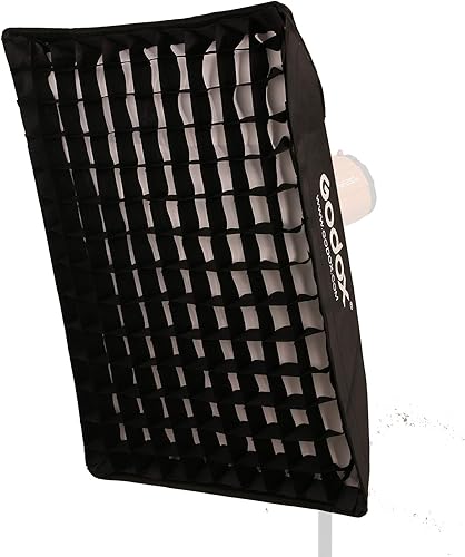 Godox Softbox - Caja de luz portátil de 19.7 x 27.6 in con rejilla para fotografía de estudio, 19.5" x 27.5"