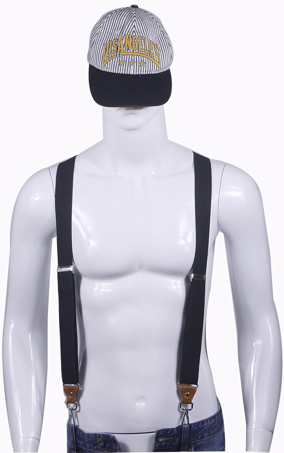 Men's Suspender Wide Adjustable and Elastic Braces Y Shape with Very Strong Hooks-Heavy Duty - Image 3