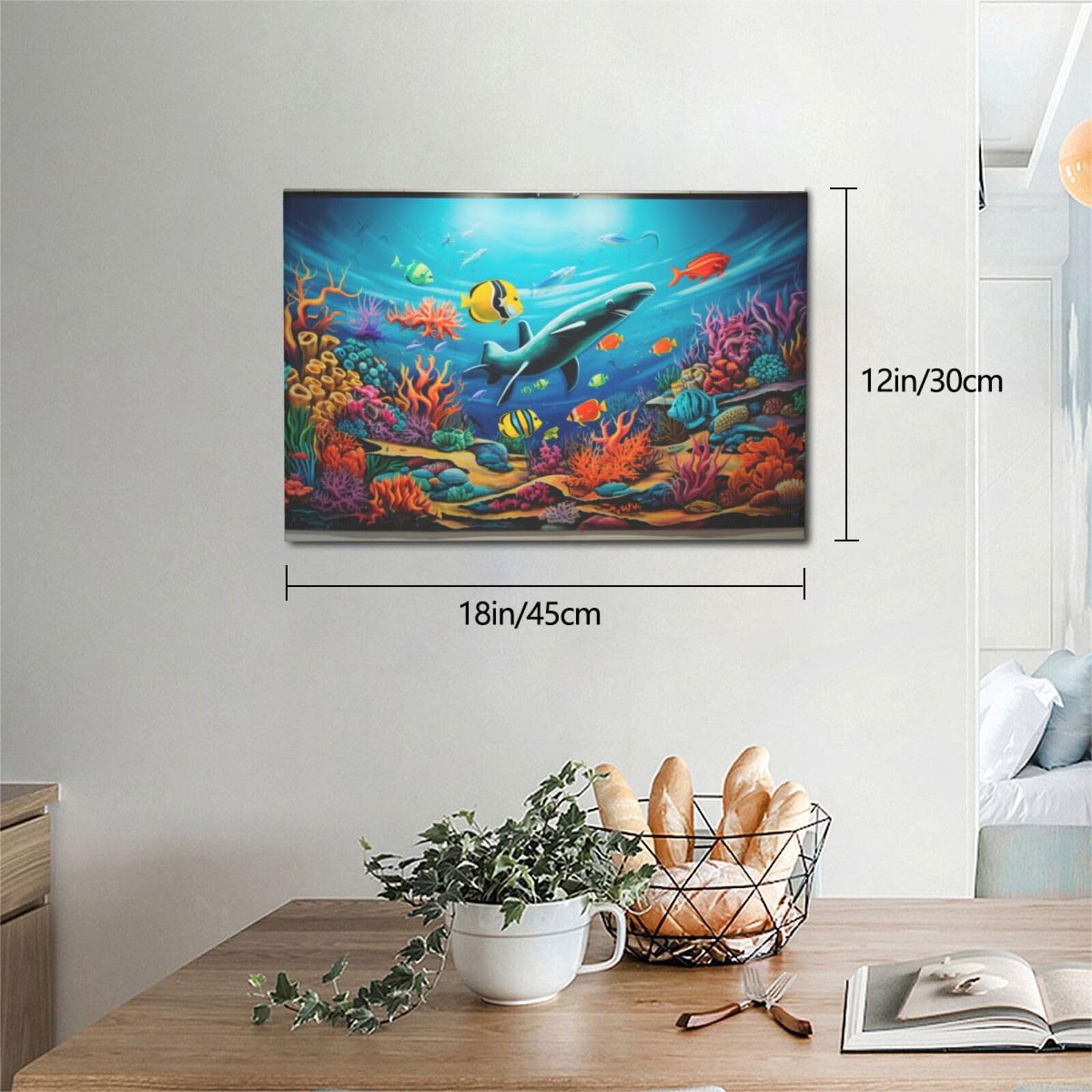 Underwater Ocean Floor Canvas Wall Art For Living Bedroom Office