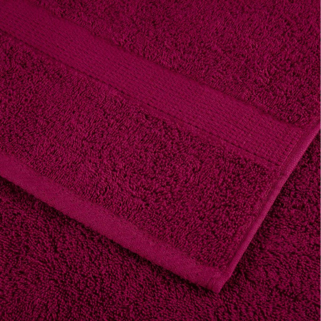 6-częściowy zestaw ręczników premium Solund bordowy 600 g/m² ze 100% bawełny, 4 ręczniki do rąk 50 x 100 cm, 2 ręczniki kąpielowe 70 x 140 cm, certyfikat Oeko-Tex, chłonne, miękkie