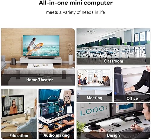 Vista 7 de Beelink SER5 Mini PC, AMD Ryzen 5 5500U (6C/12T, hasta 4.0 GHz), mini computadora con 32 GB DDR4 RAM/500GB M.2 2280 SSD, micro PC compatible con 4K