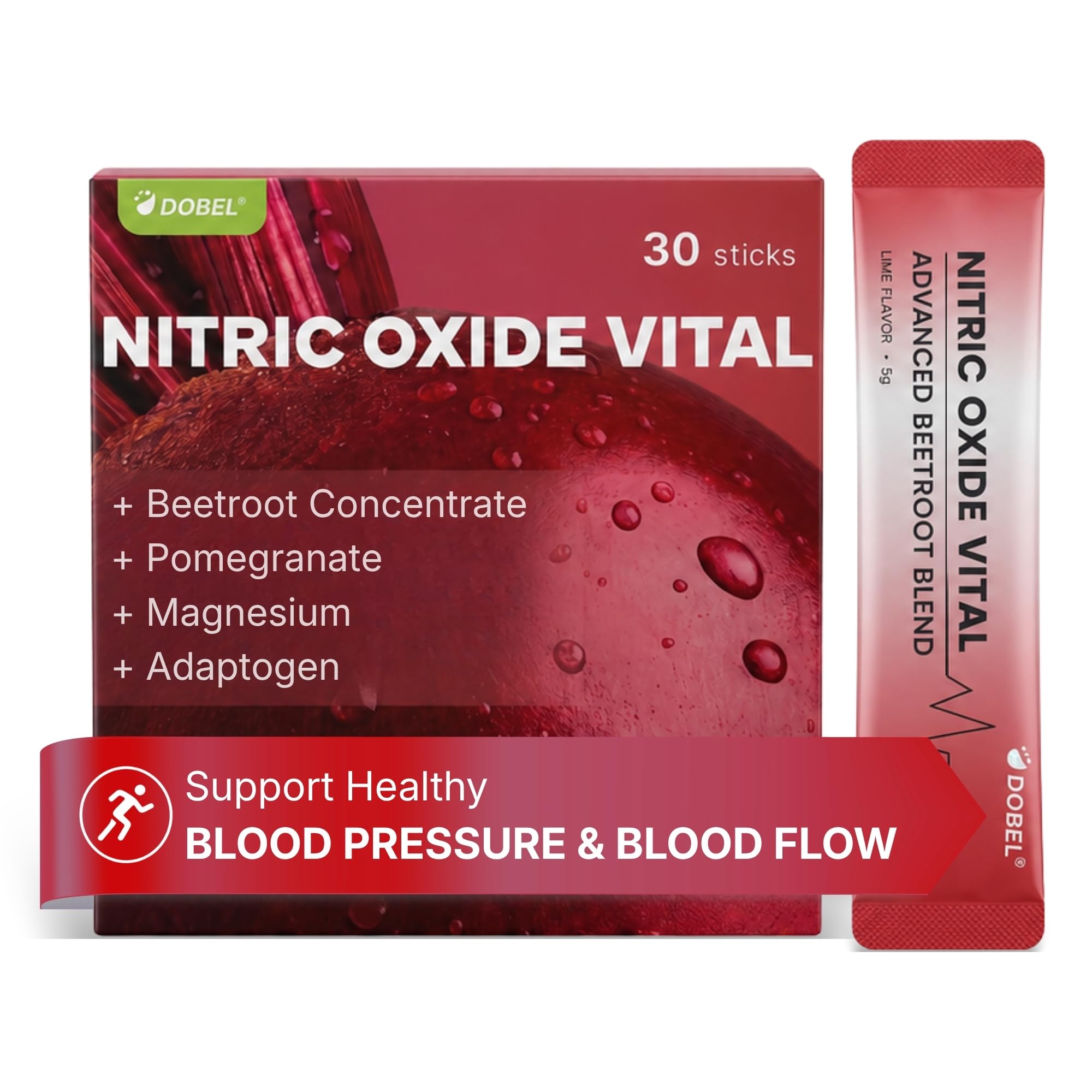 Dobel USA Pré-Treino em Pó com Beterraba, Óxido Nítrico e Salidroside, 5 g, 30 sachês