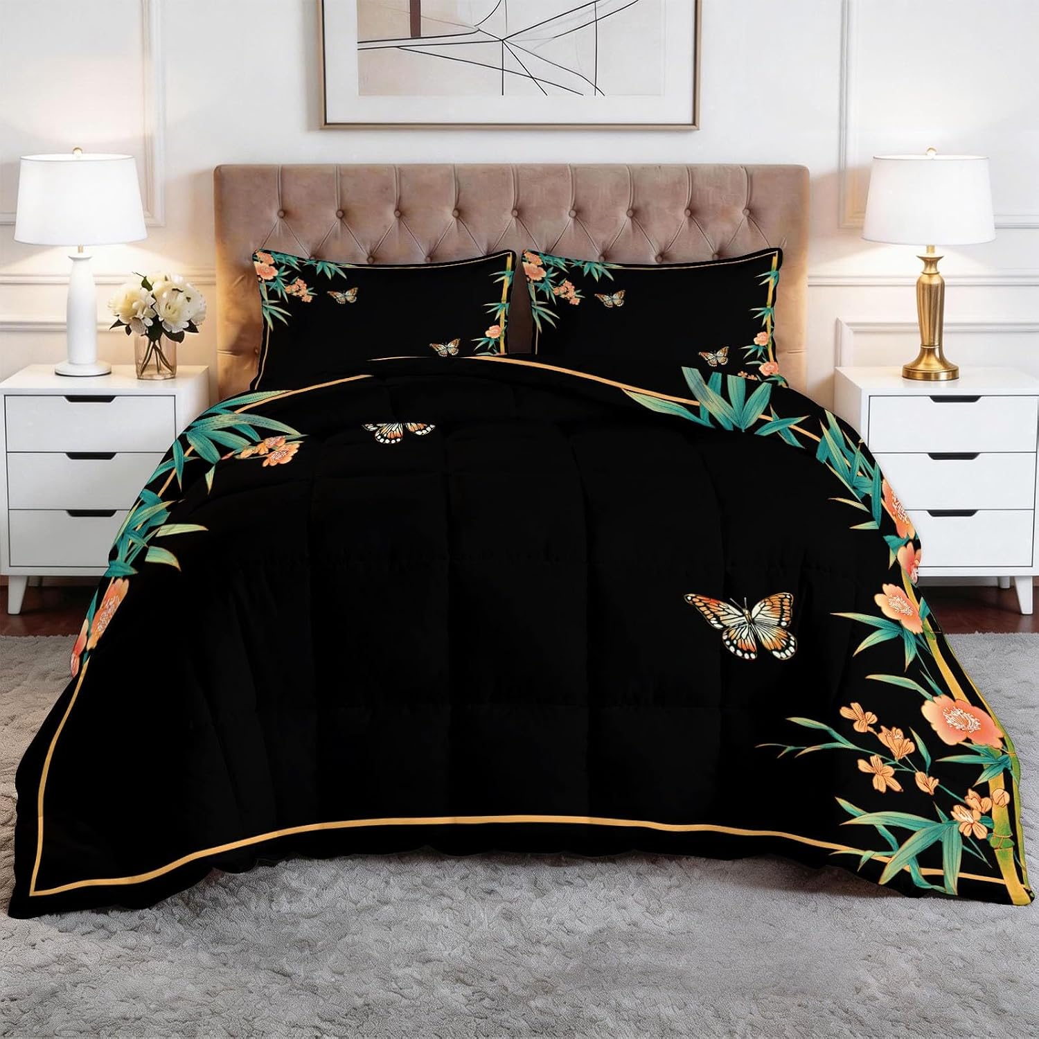 Mandala Flowers Sun Stripes Thin Summer King Comforter 104" x 90", Traditional Vintage Lightweight Quilt Bedding Set - Soft Breathable Duvet for Hot Sleepers, Kids Boys Girls Bedroom Guest Room Decor