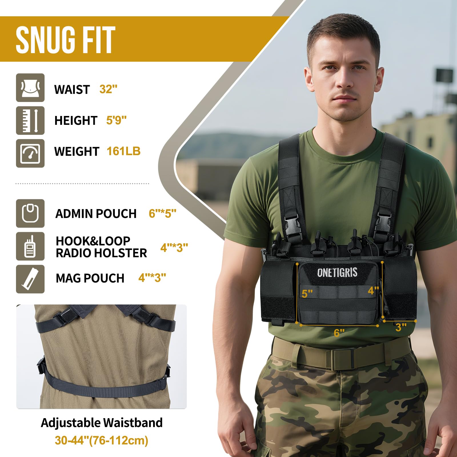 Snapklik.com : Chest Rig, MOLLE Chest Rigs Tactical Chest Rig Dangler ...