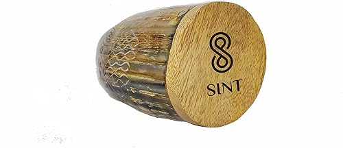 Miniatura 3 de SINT Taza de cuerno vikingo con bolsa de regalo, taza de cerveza y aguamiel de hombre de grado alimenticio (LoboFenrir, grabado natural)