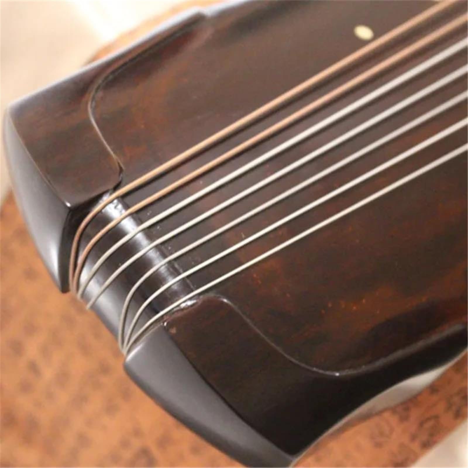 Guqin Stara Jodła Spadająca Styl Luo Xia Profesjonalna Gra Surowy Lakier Poroże Krem ​​Guqin 7 Strun Cytra Guqin Instrument