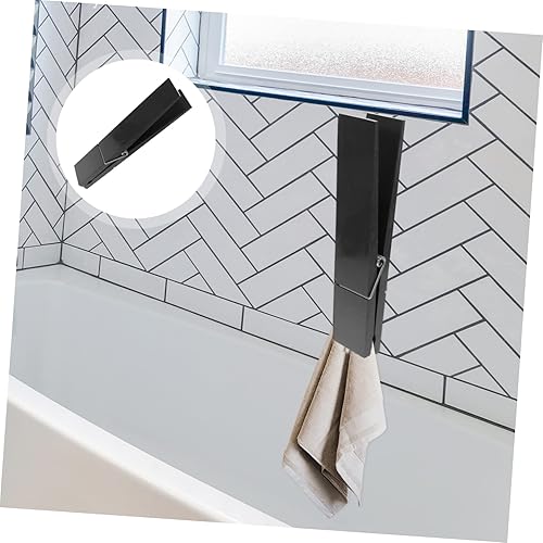 Miniatura 4 de STOBAZA Toallero montado en la pared, estantes de almacenamiento de ropa, toallero, soporte para toallas de baño, soporte para toallas de baño,