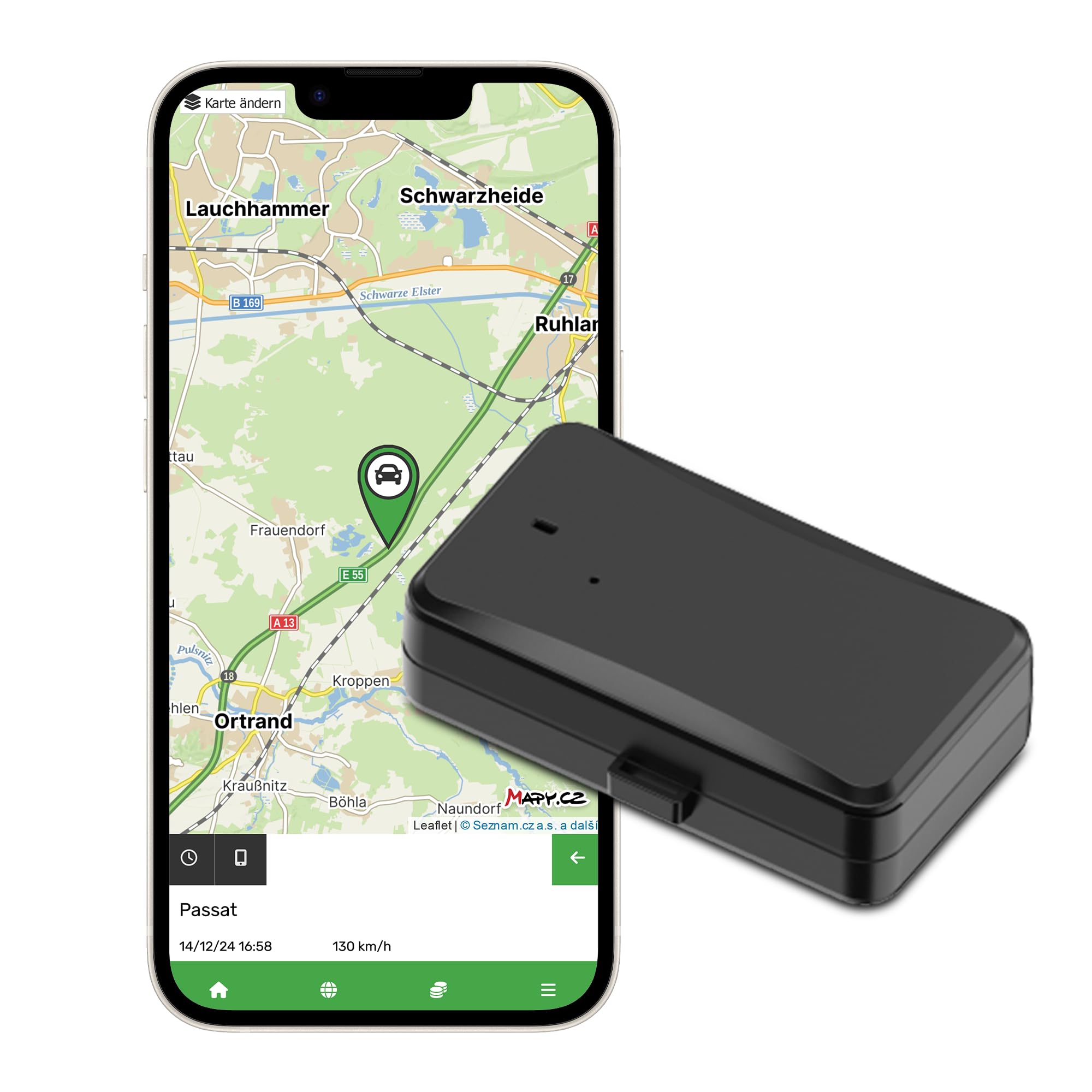 REX Link GPS Tracker Auto 4G – Batteria GPS Tracker, 4G LTE, fissaggio magnetico – posizionamento in tempo reale, libro di viaggio auto, antifurto per veicoli, macchine da lavoro e pacchetti, in