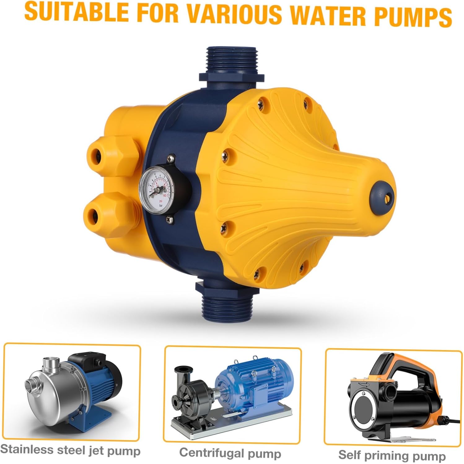 Water Pump Automatic Pressure Controller Auto Water Pump Pressure Booster 110v Irrigation Accessory