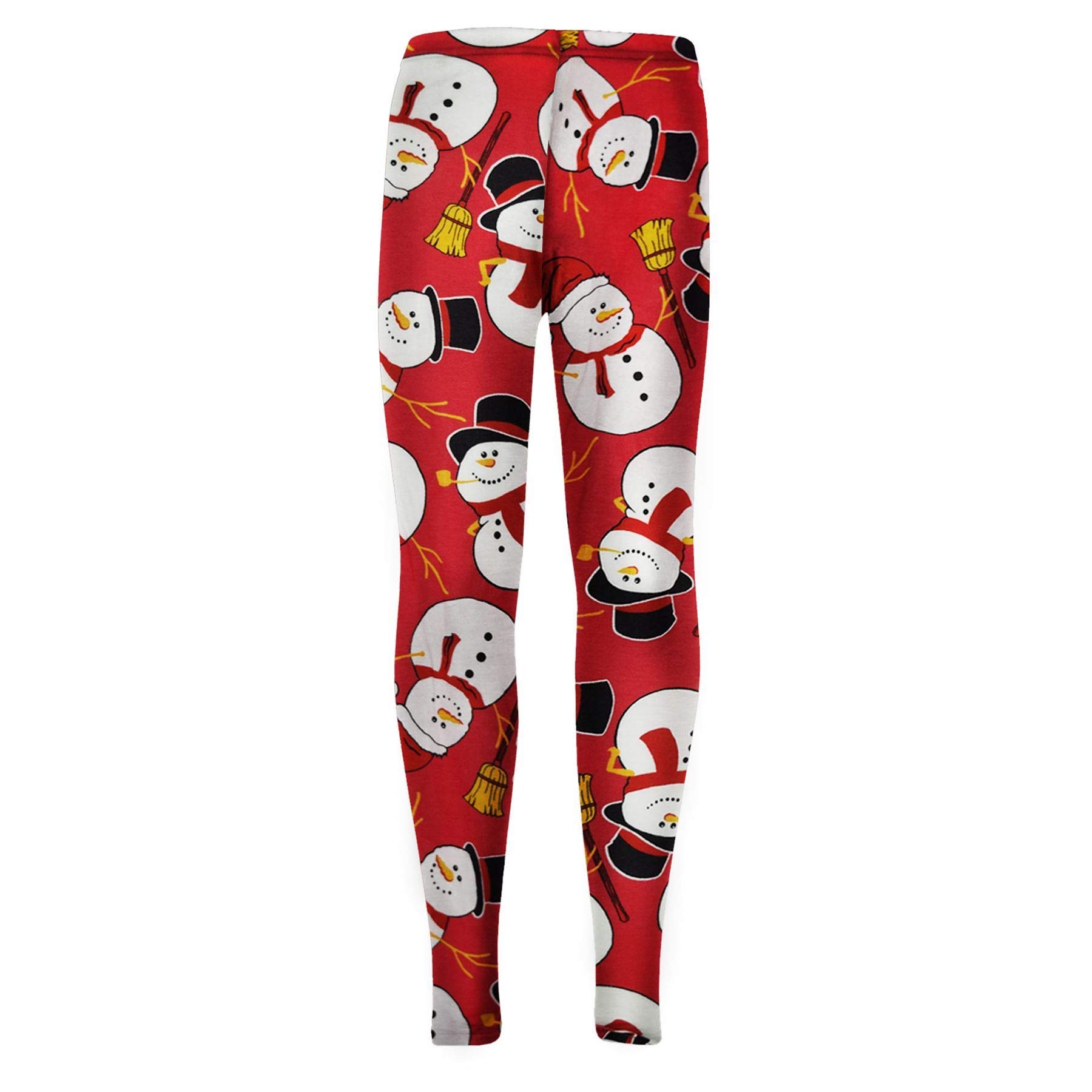 A2z 4 Kids Girls Snowman Red Christmas Legging Santa Snowman Penguin - Xmas-Legging 3-4