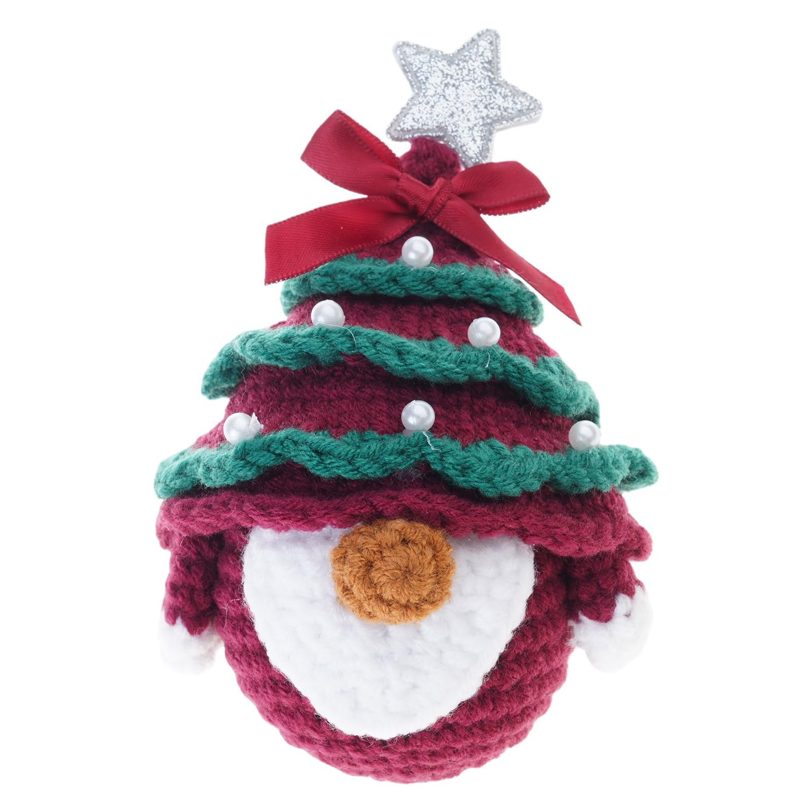 Yhplxyuus Cotton Yarn Gnomes Crochet Handcrafted Christmas Ornaments for Home & Crafting Christmas Cotton Gnomes Set