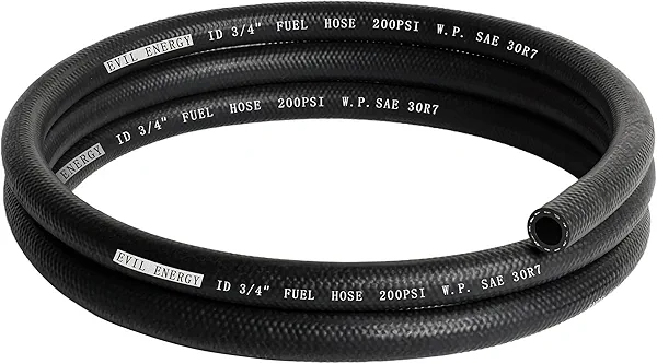 EVIL ENERGY 3/4 Fuel Hose Line Push Lock NBR Rubber SAE 30R7 5FT 200PSI