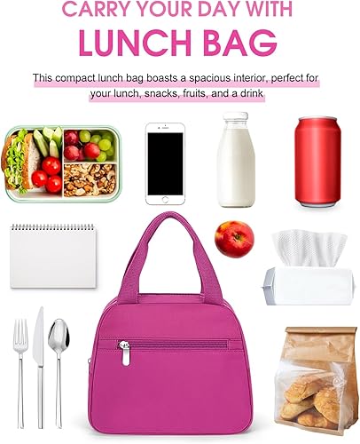 Miniatura 4 de Bolsa de almuerzo, bolsa de almuerzo aislada para mujeres y hombres, lonchera impermeable, bolsa de almuerzo de gran capacidad, reutilizable,