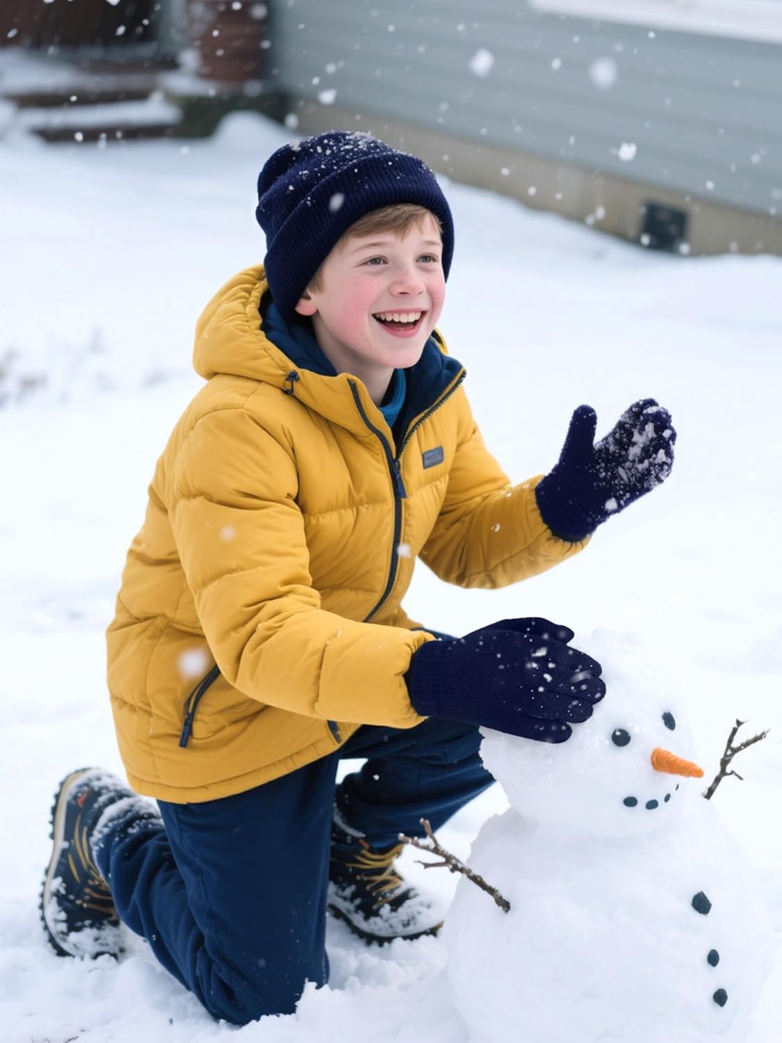 Hryrbay 24/48 Pack Kids Winter Hats and Gloves Set Bulk Warm Knitted Beanie Hat Unisex Magic Gloves Multipack for Boys Girls