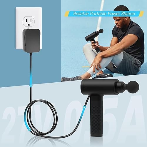 Miniatura 7 de Para Sharper Image - Cargador de pistola de masaje compatible con Sharper Image 2437599 1011666 1013002 1012667 1013985 Deep Tissue Cordless Power