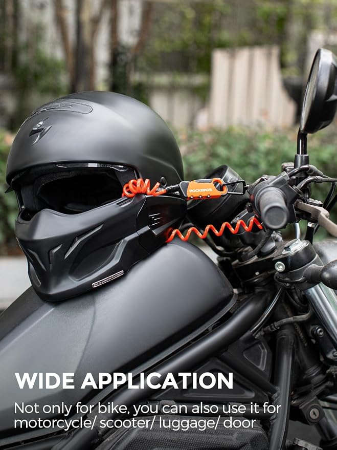 Candado para casco de moto ROCKBROS con combinación miniatura 3