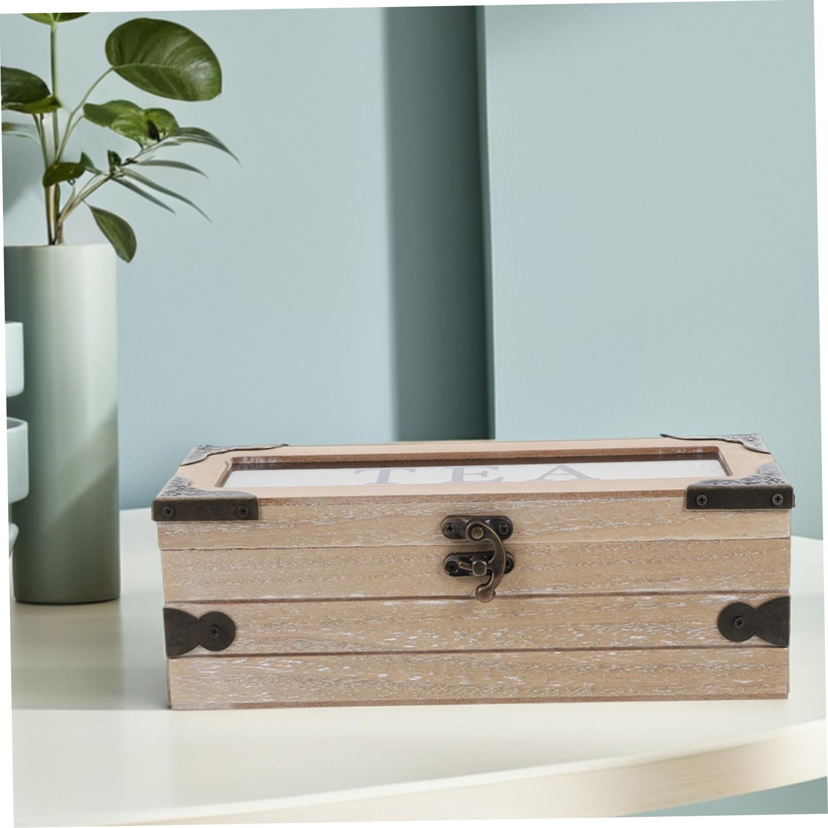 Scatola Porta Bustine di Tè in Legno 1 Pz con 3 Scomparti
