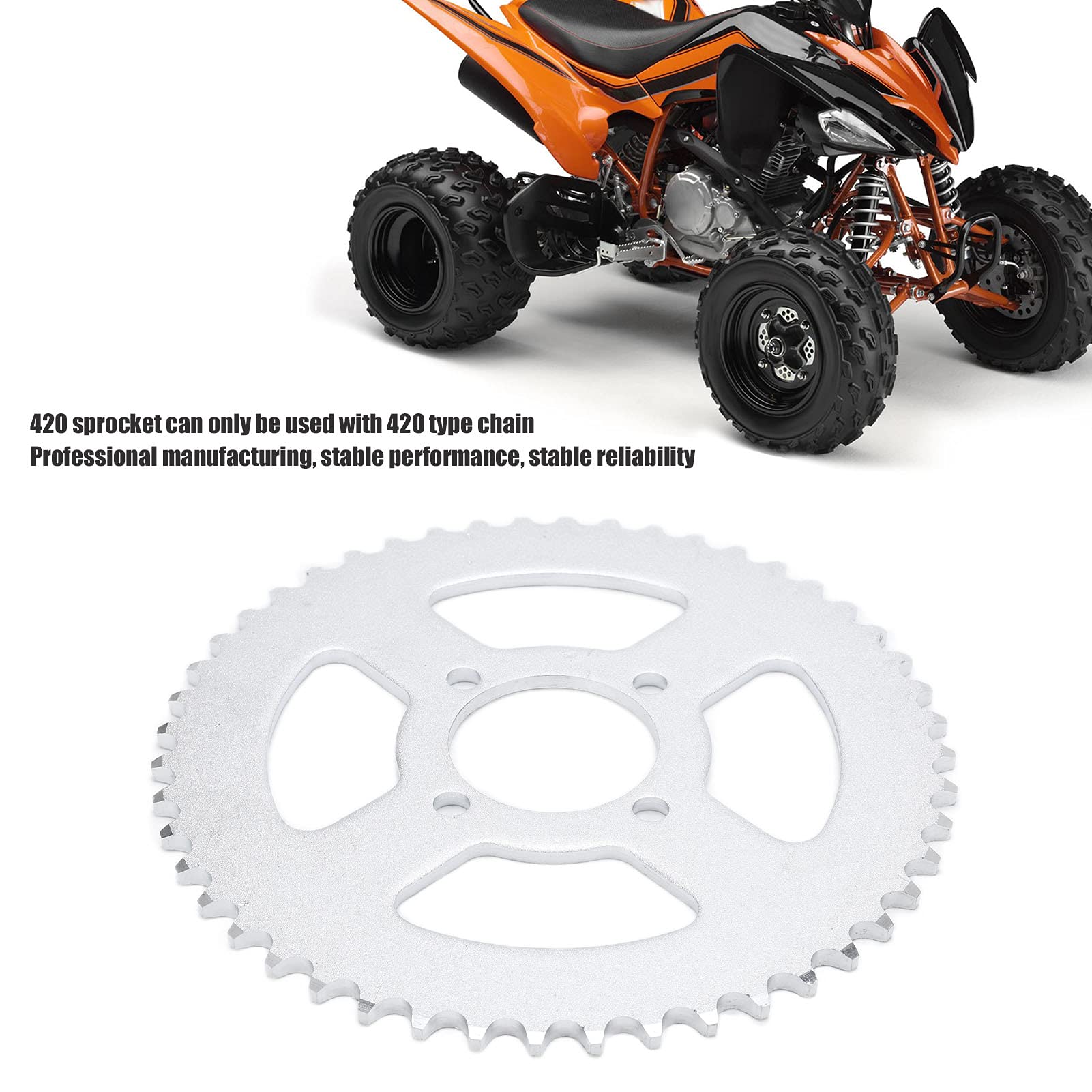 Buachois Pignon Arrière 37 Dents 420 - Diamètre Intérieur 76mm Pour Vélo Électrique, Kart, Mini Moto & ATV