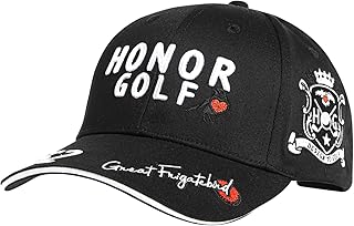 HONOR GOLF【ゴルフ定番xブッチギリの肌ざわりxウルトラ素材コーマ綿x吸汗速乾x通気性x大きな頭も着帽可】 ゴルフキャップ ゴルフ帽子 UVカット コットン 100% ロゴ入り メンズ HG-GOLF-CAP