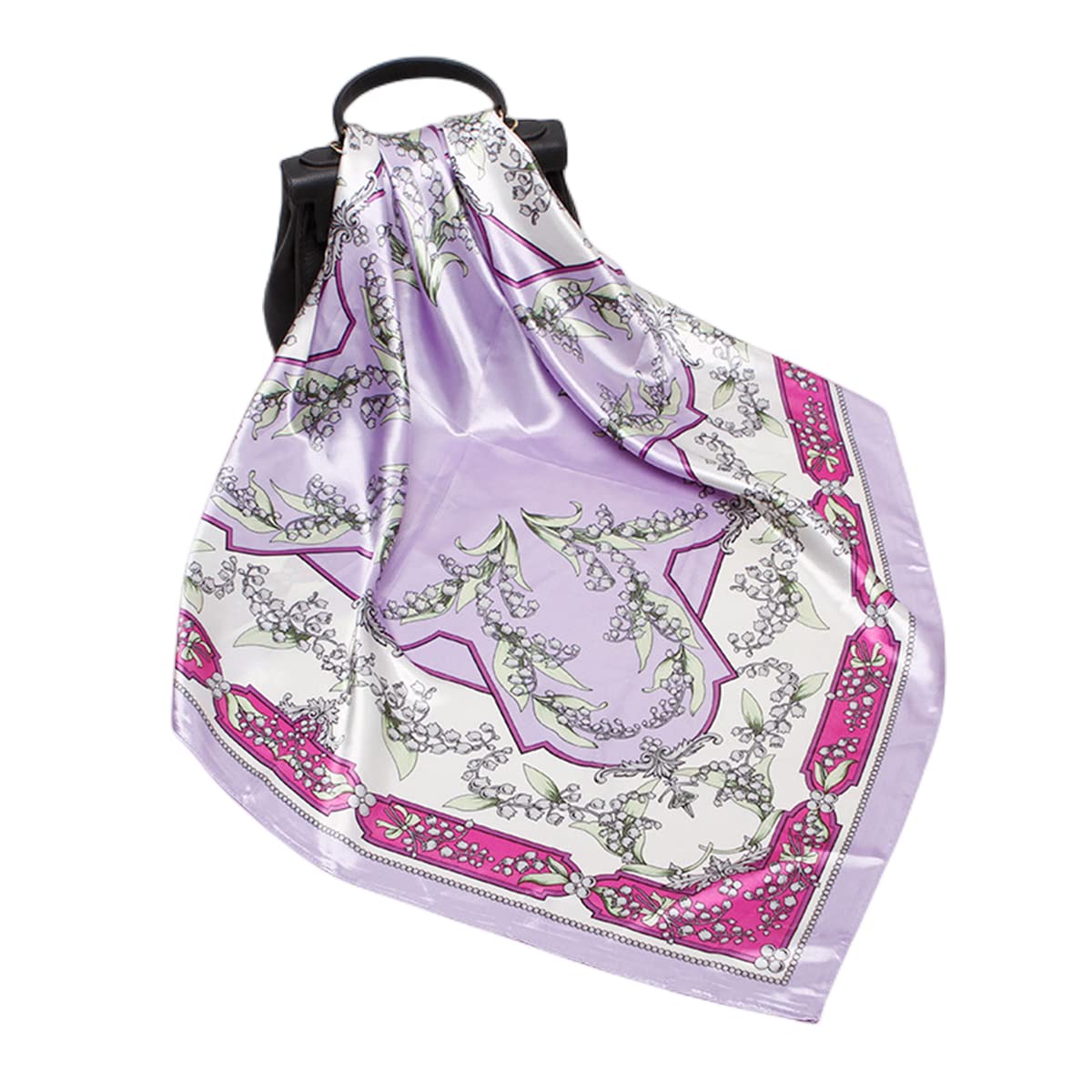 FAIRYGATE Damski kwadratowy szal satynowy chusta na głowę bandana szal do włosów szal dla kobiet 90 x 90 cm 76