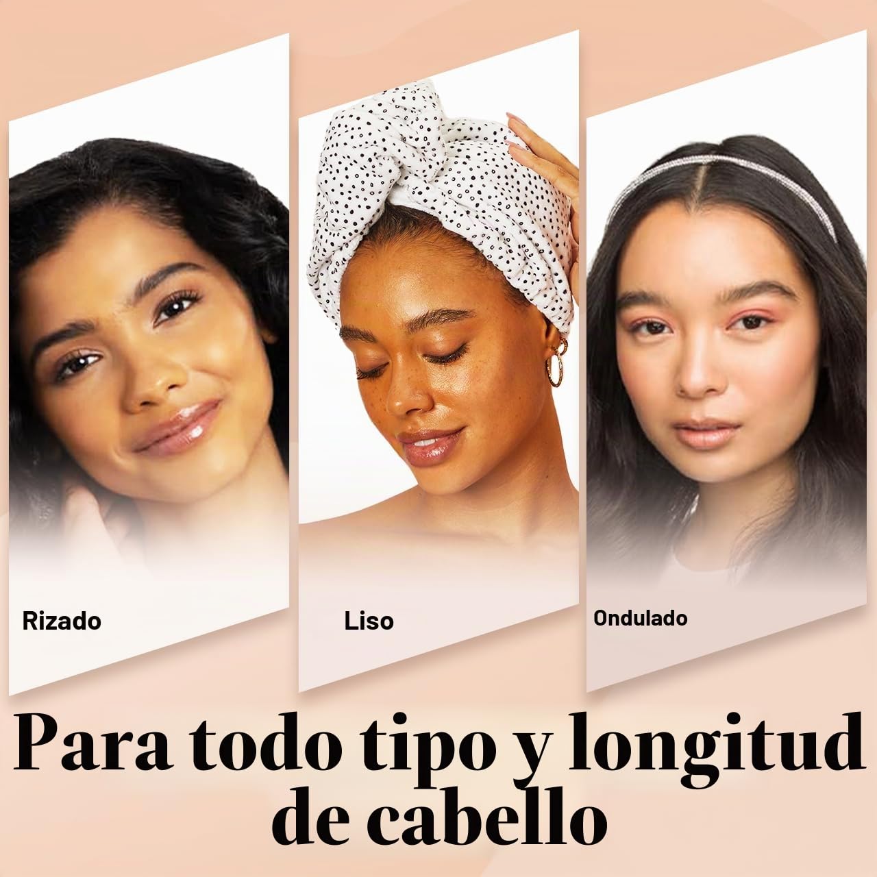 Kitsch Toalla de Microfibra para Cabello, Envoltura de Secado Rápido para Cabello Rizado