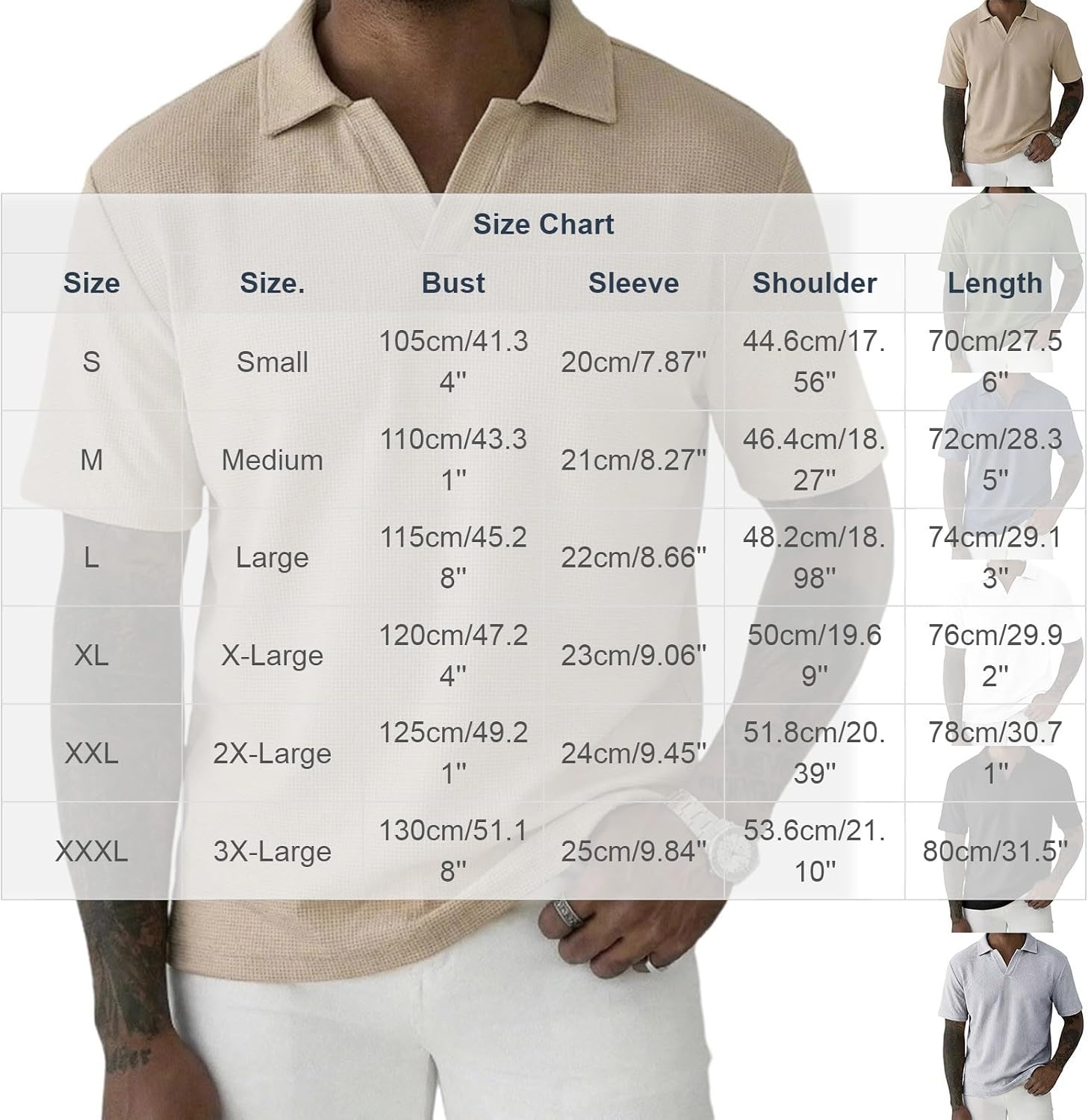 Men's Collared Golf Tops Shorts Sleeve Waffle Knit T Shirts Casual Ice Slik Tops Regular Fit Solid Color Tees