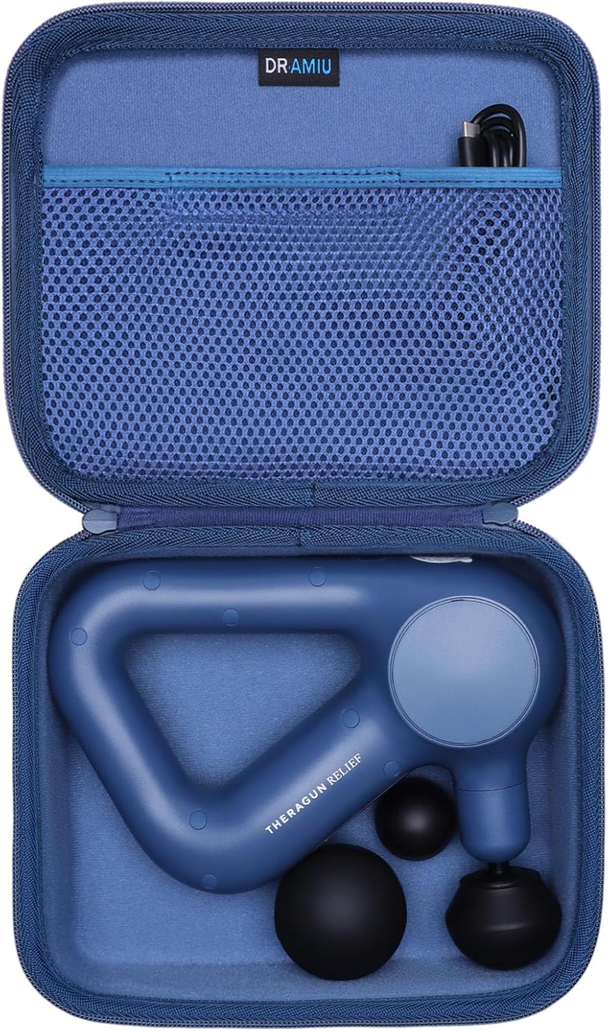 Massage Case Compatible with TheraGun Relief Handheld Percussion Massage Gun, Travel Carrying Protective Storage Bag Cream (Case Only)