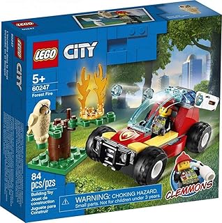 LEGO City Forest Fire 60247 Firefighter Toy, Cool Building Toy for Kids (84 Pieces)