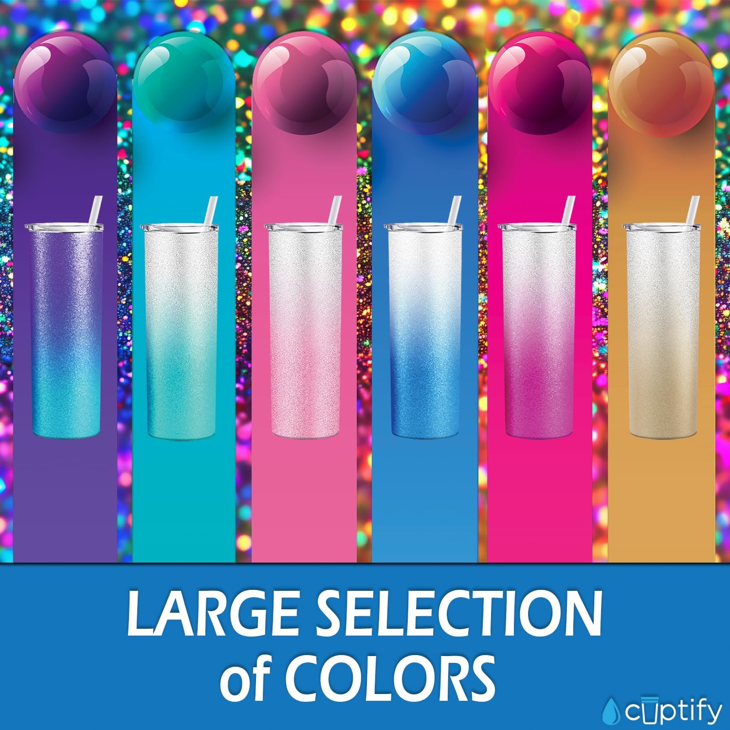 Personalized Skinny 20 oz with Lid on Black Glitter Customized Laser Engraved Cup Gift Stainless Steel Vacuum Insulated Mug - Image 5