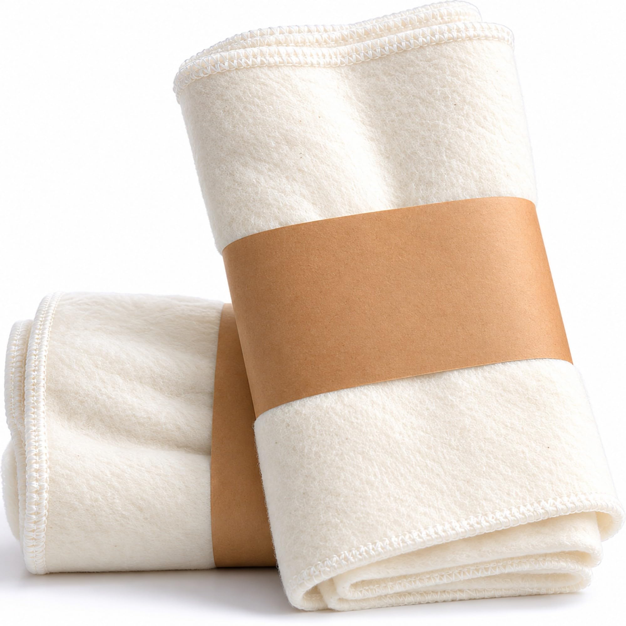 Photo 1 of 2 Pcs Organic Cotton Flannel for Castor Oil Pack Wrap, Reusable Castor Oil Compress for Stomach, Abdomen, Joints & Other Areas