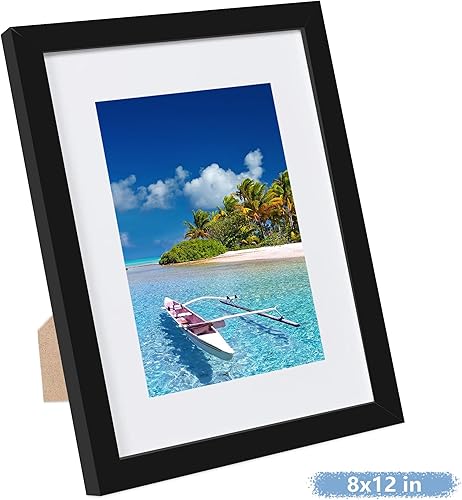 Vista 153 de Picrit Juego de 7 portarretratos de 5 x 7 pulgadas, para exhibición de 5 x 7 con paspartú o de 4 x 6 sin paspartú, marcos de fotos para montaje